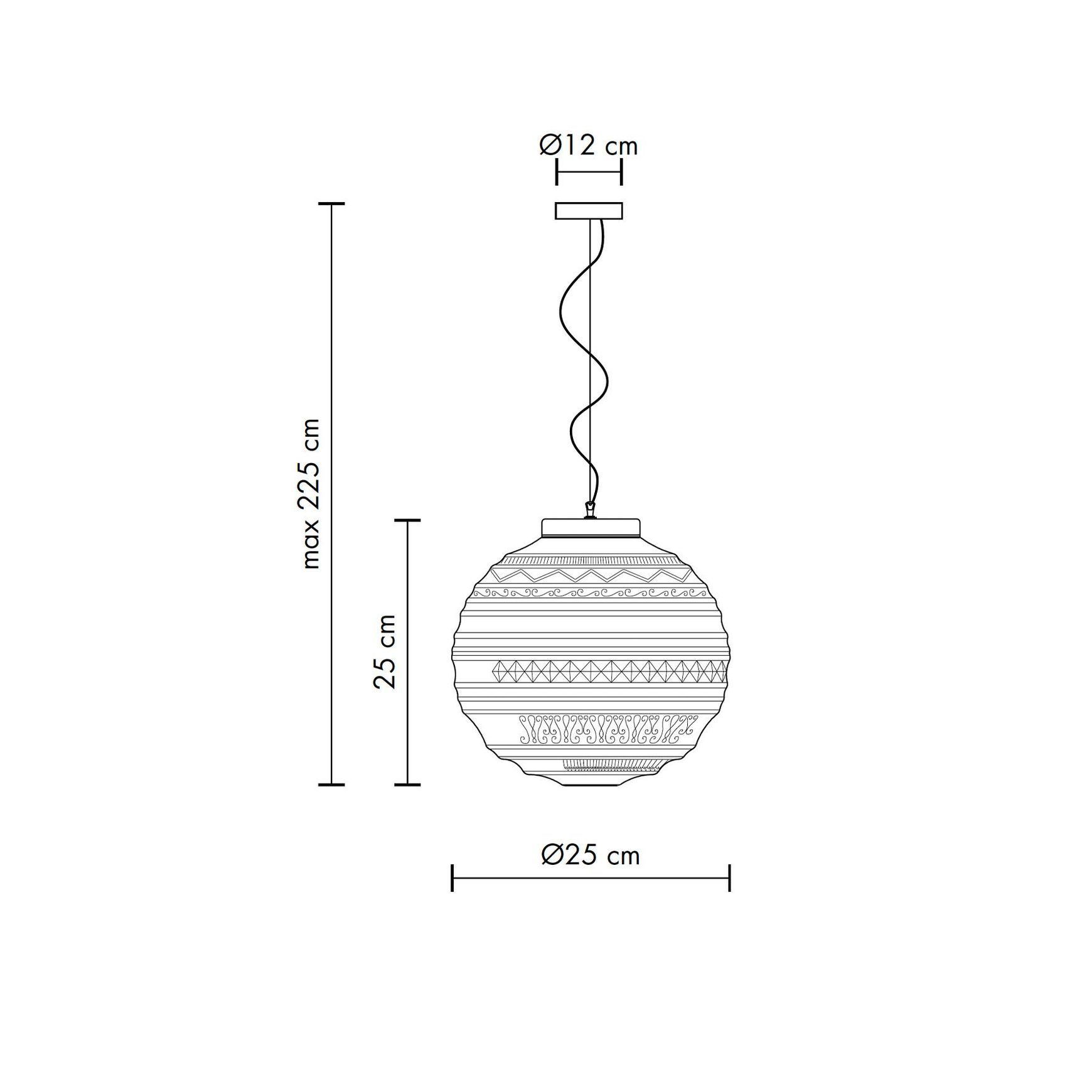 Braille Pendant Light