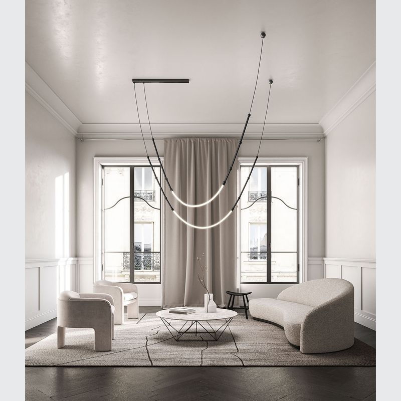 Leda Curve Pendant Light