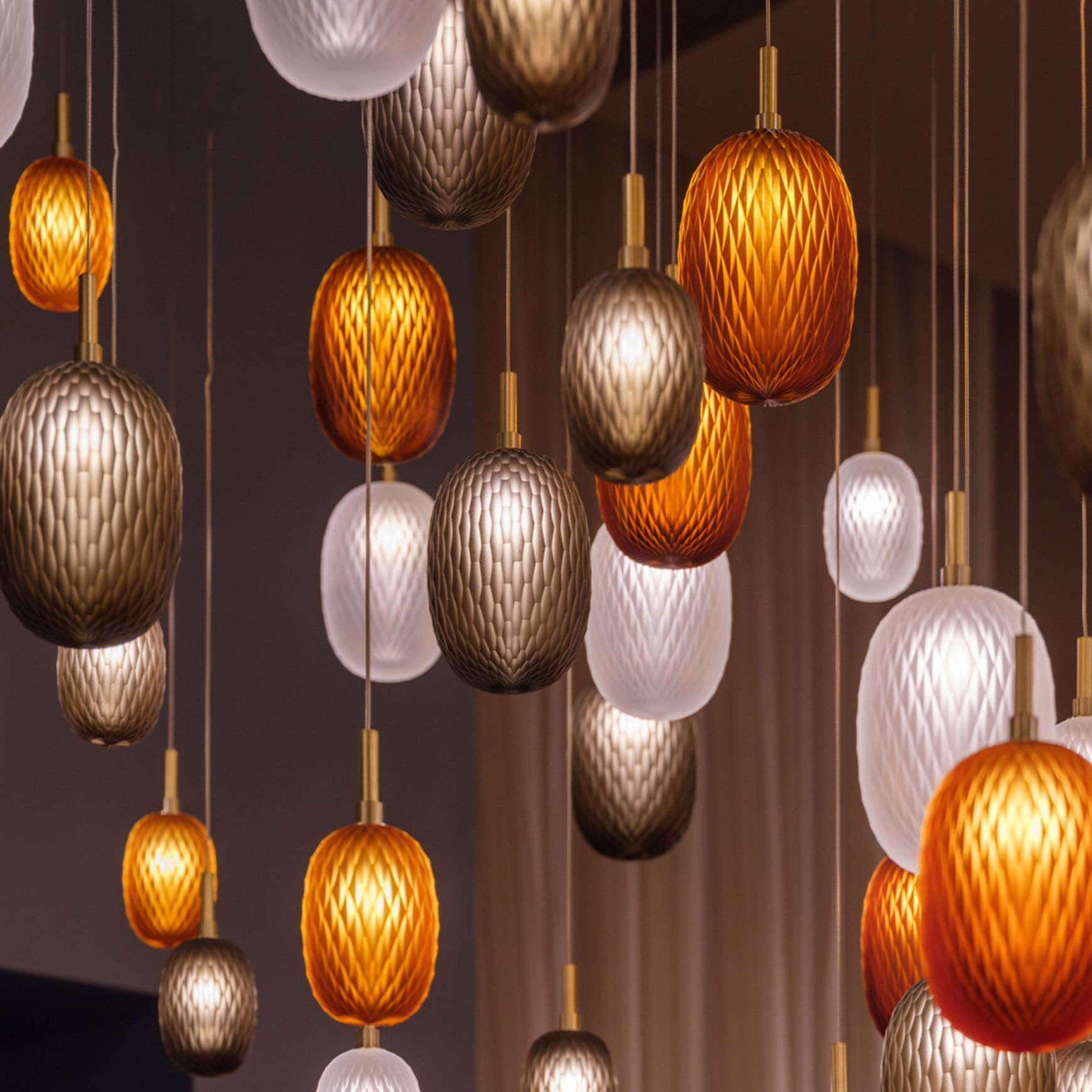Metamorphosis Gold Pendant Light