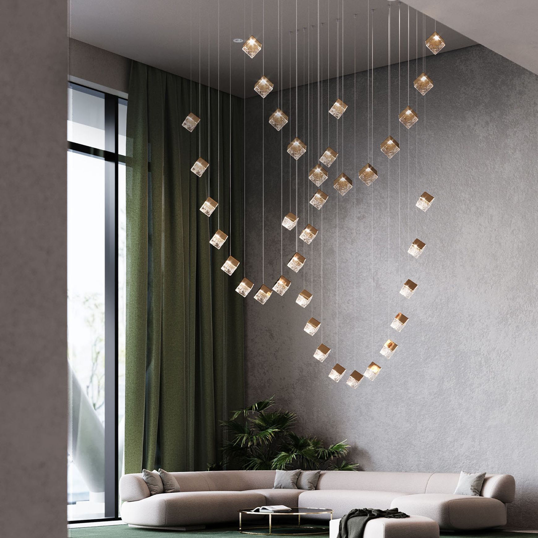 Pyrite Pendant Light