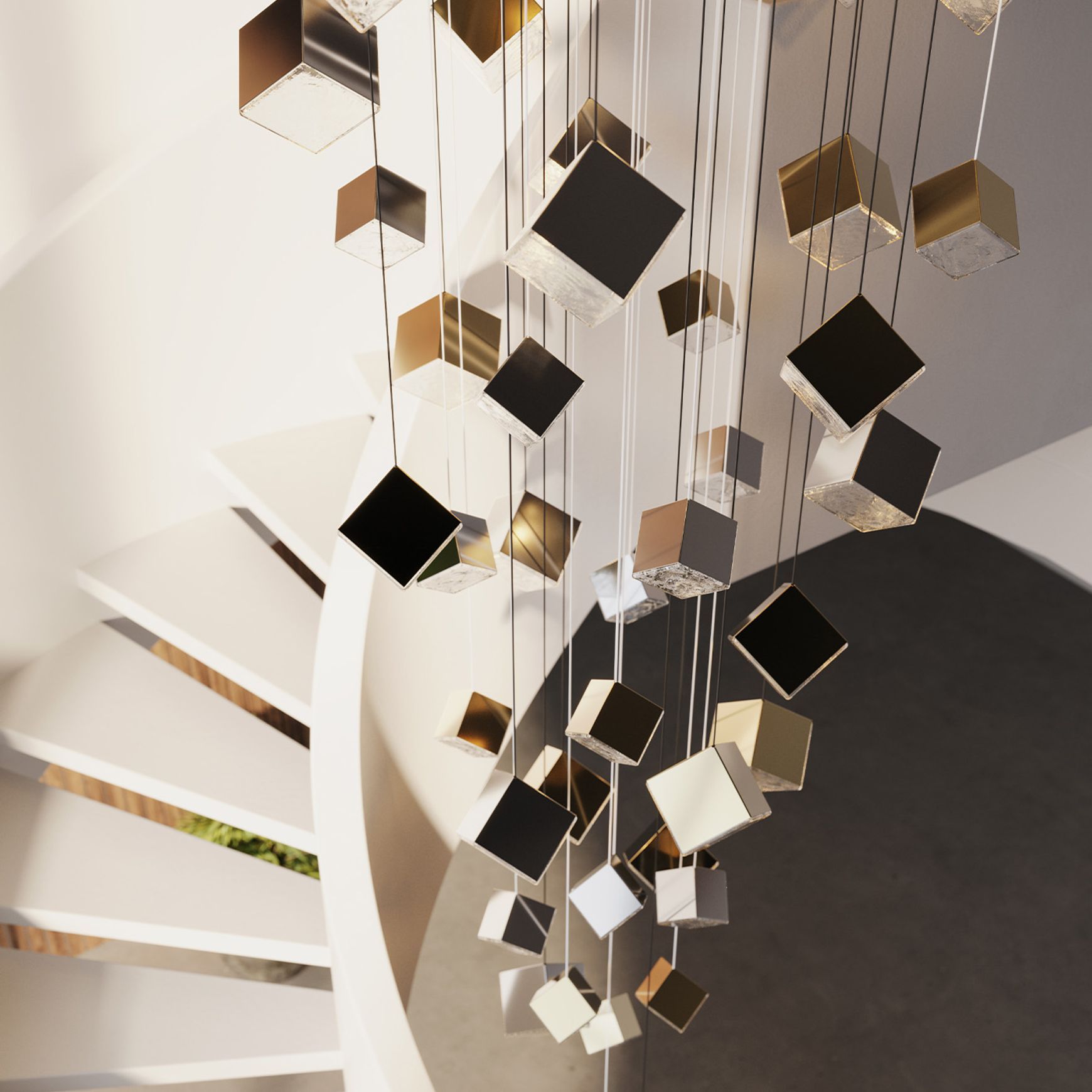 Pyrite Pendant Light