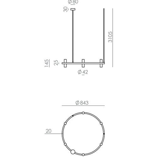 Tura 12lt Pendant Light