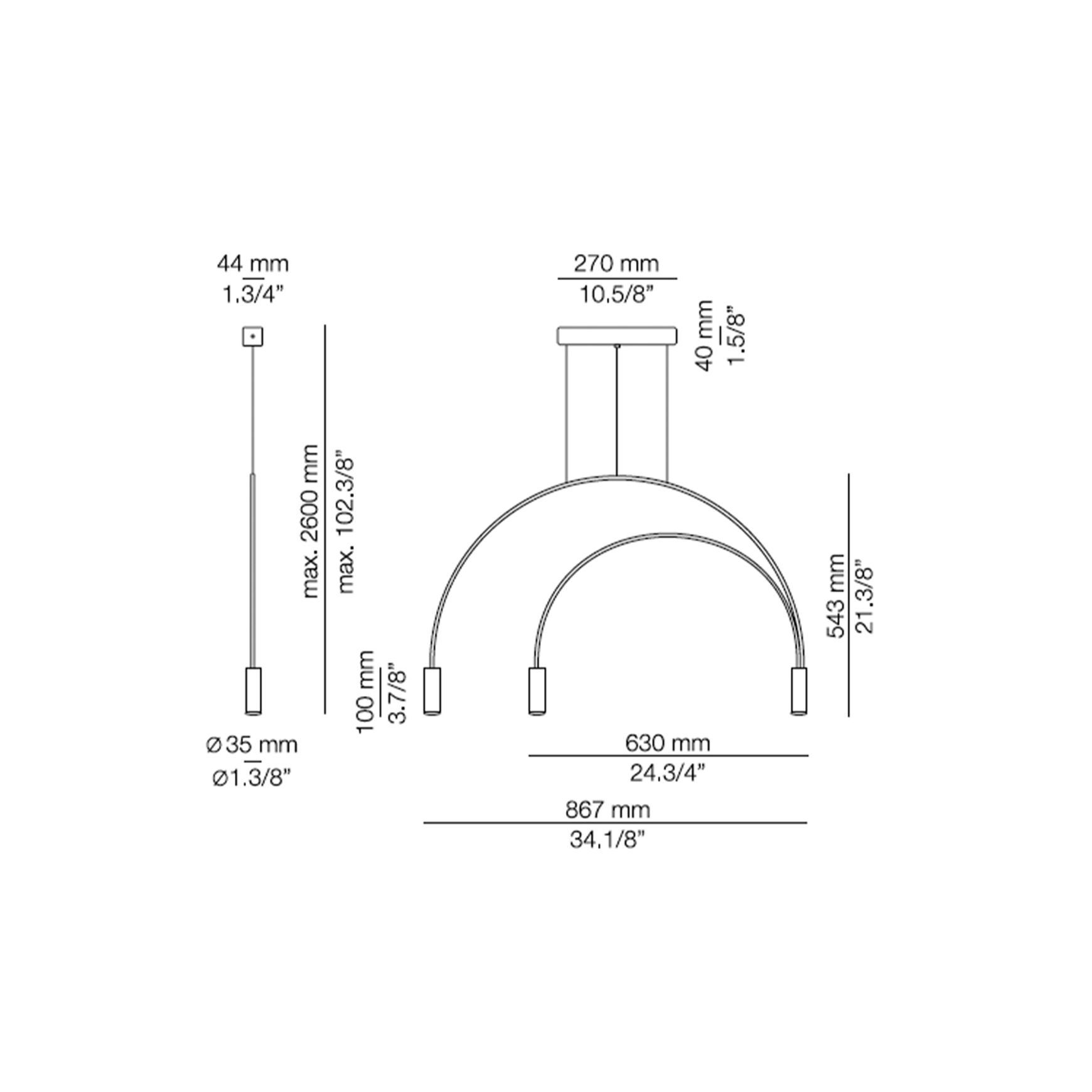 Volta 3lt Pendant Light
