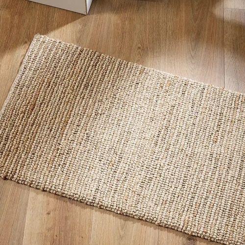 Baya Lima Entrance Mat - Sand/Natural | 50% Wool, 50% Jute