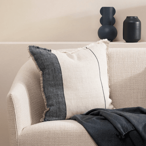 Baya Frankton Linen Cushion - Cloudburst