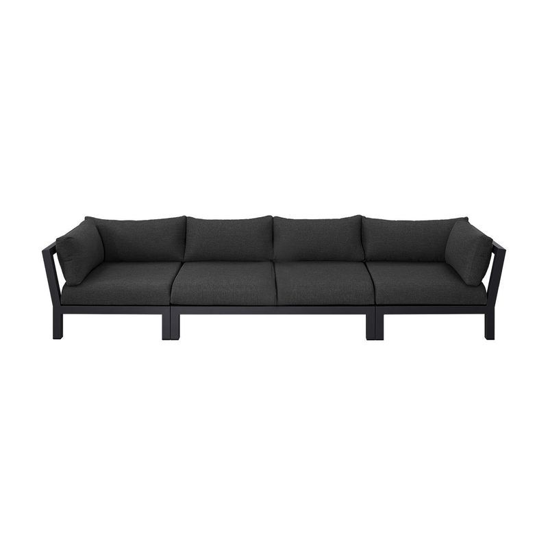 Newport Aluminium Outdoor Loveseat Sofa Set - 4 Seat