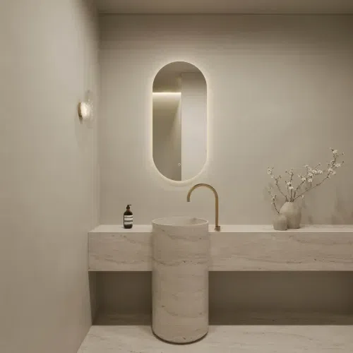 Lume LED Oval Bathroom Mirror | 1100 x 500