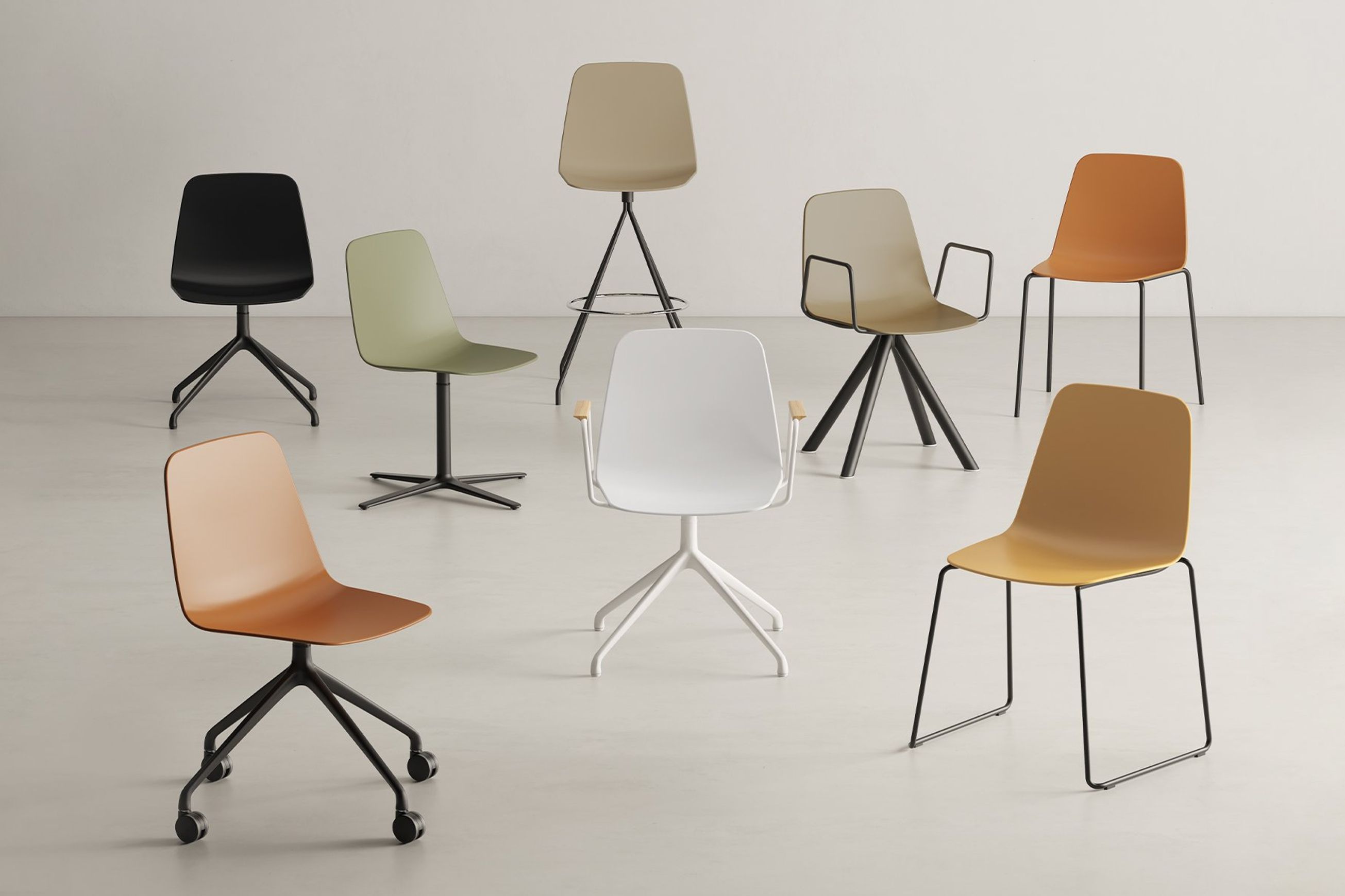 Maarten Plastic Bar Stool - Swivel