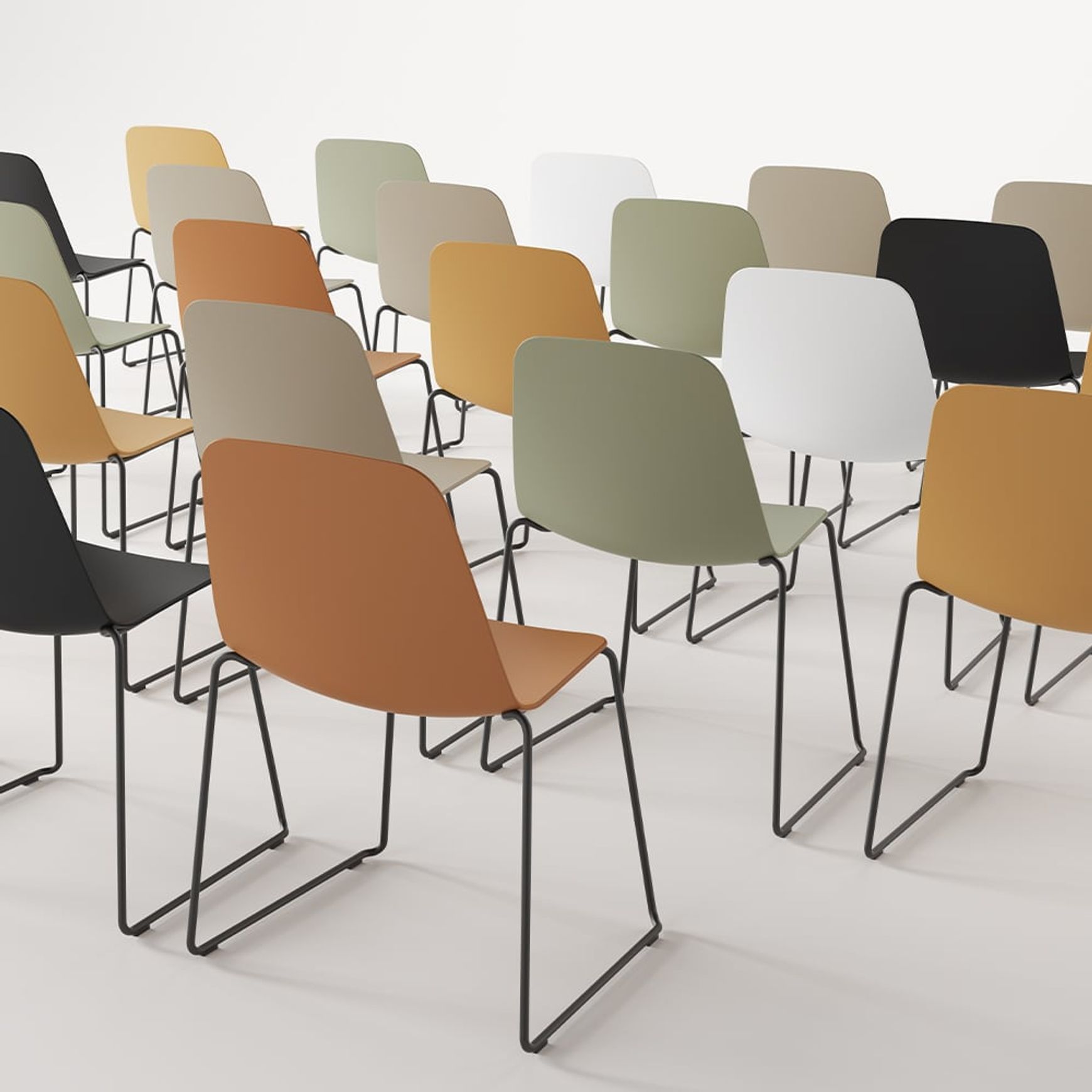 Maarten Plastic Chair - Sled