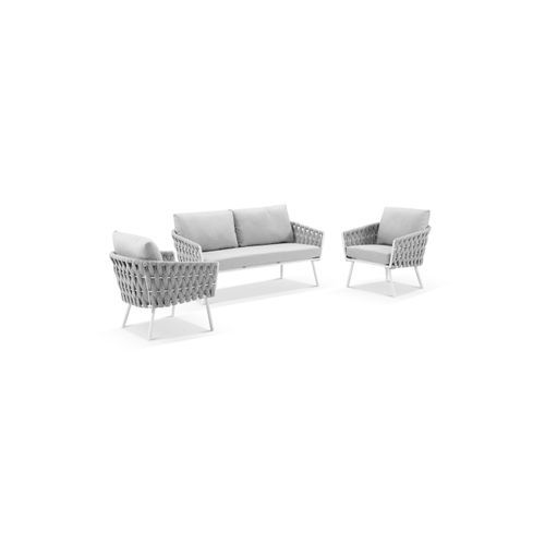Malmo Rope 2+1+1 Lounge Set - White