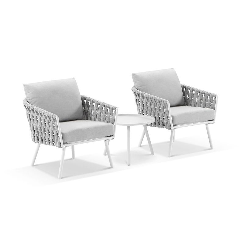 Malmo Lounge Chair Set - White