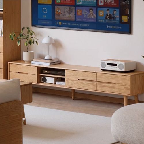 Malmo Natural Solid Oak Entertainment Unit Design Two