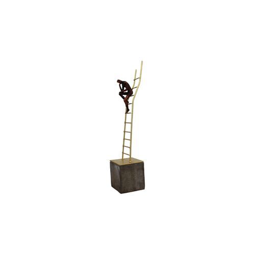 Man Sitting On Ladder