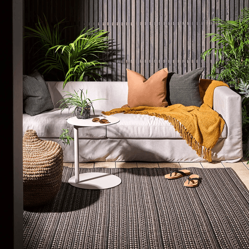 Baya Mendoza Outdoor Rug - Charcoal