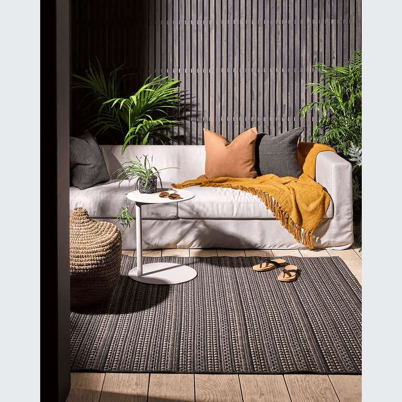 Baya Mendoza Outdoor Rug - Charcoal