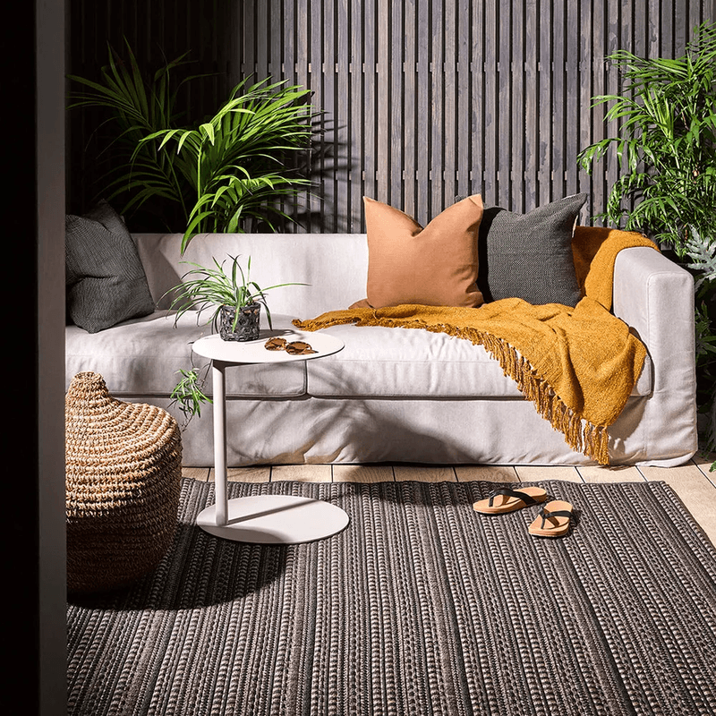 Baya Mendoza Outdoor Rug - Charcoal