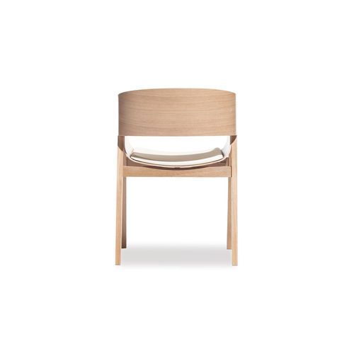Merano Armchair - Natural Oak - White Pad - by TON