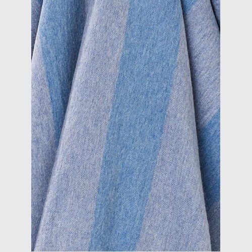 NZ Wool Throw - Stripe Blue | 100% Merino Wool