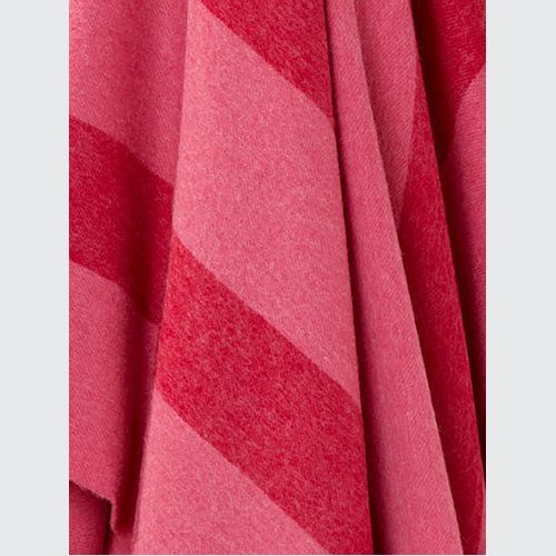 NZ Wool Throw - Stripe Pink | 100% Merino Wool