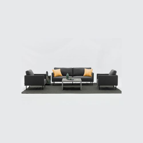 Milan 2-Seater Lounge Set - Black