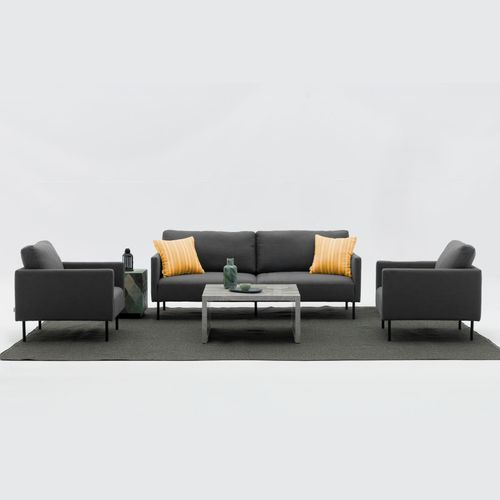 Milan 2-Seater Lounge Set - Black