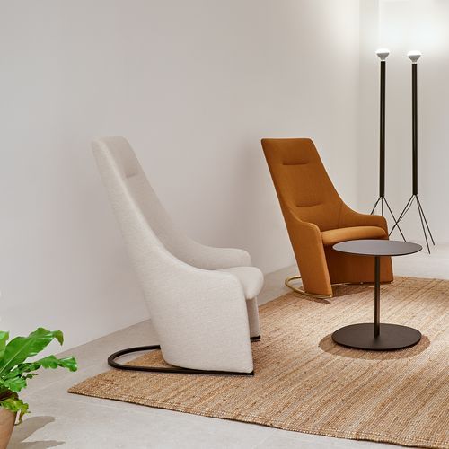 Nagi High Fixed Armchair - Smooth Upholstery