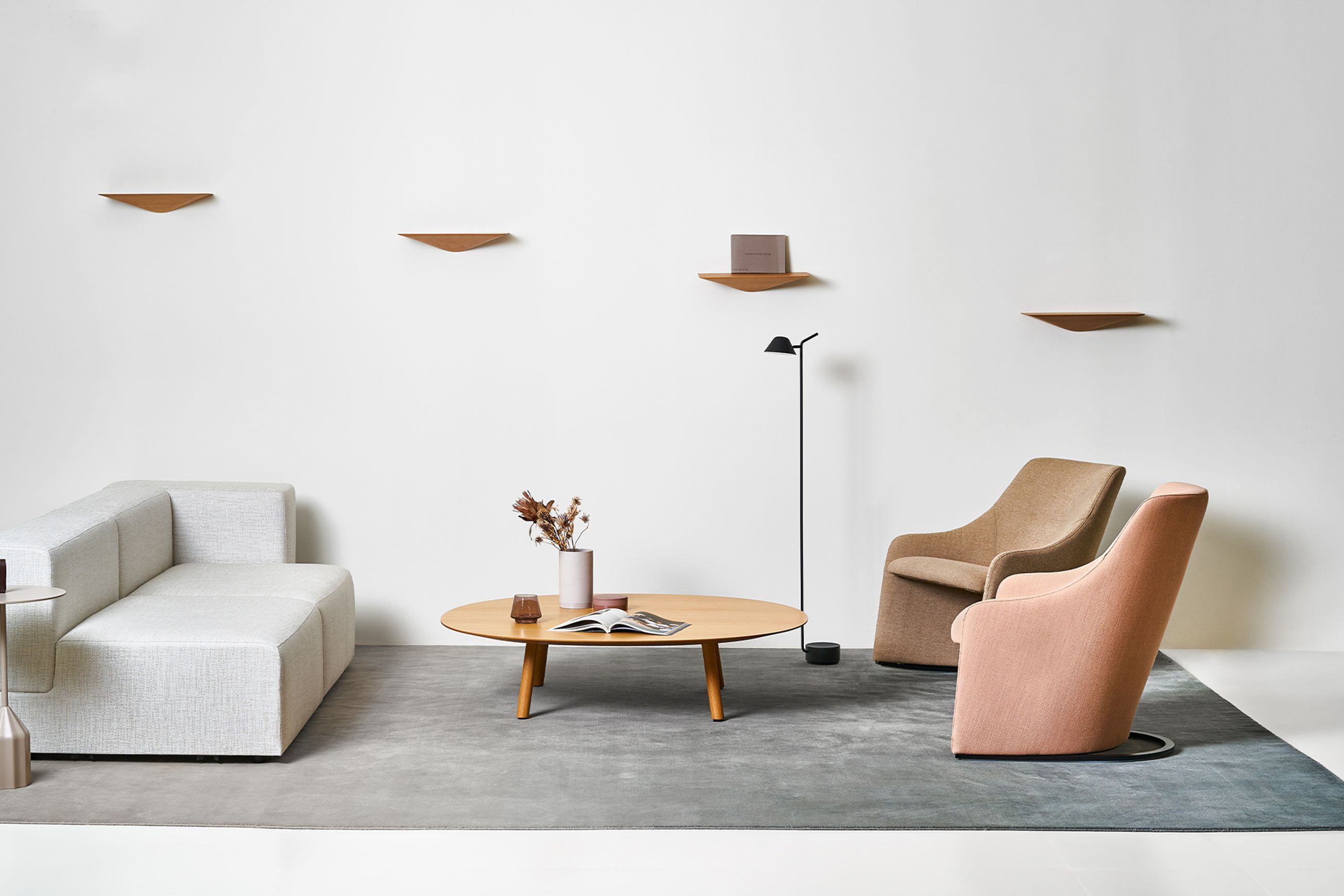 Nagi Low Fixed Armchair - Smooth Upholstery