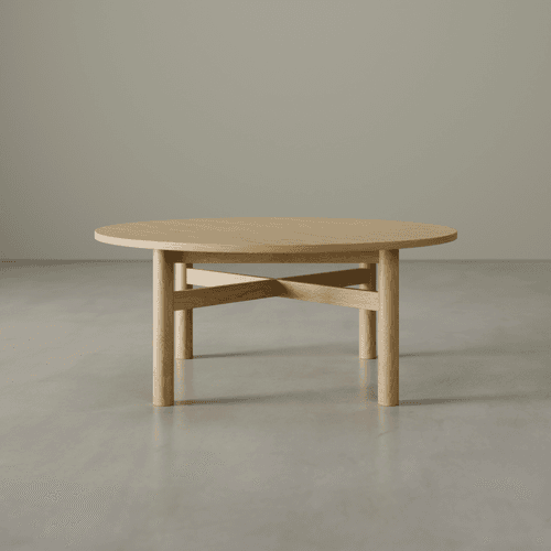 Nordica Coffee Table - Round Solid Oak 96 diam