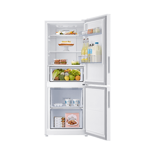 280L Bottom Mount Fridge All Around Cooling Snow White