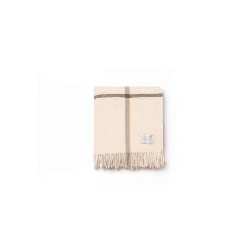 Ruanui Station Lambswool Throw -  Waitoka White & Brown