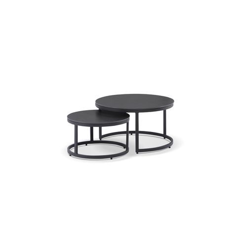 Oasis Round Coffee Table Set - Charcoal