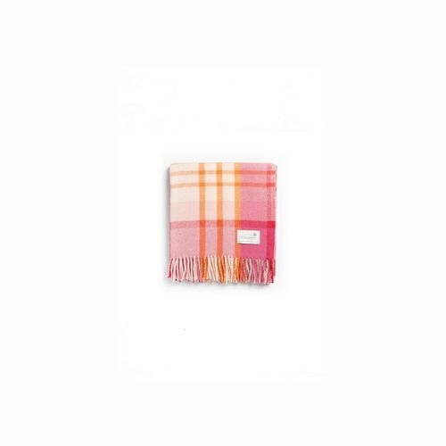 Ruanui Station Lambswool Throw - Okahu Orange Check