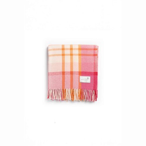Ruanui Station Lambswool Throw - Okahu Orange Check