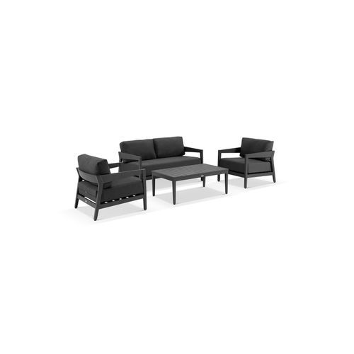 Omaha 2-Seater Lounge Set - Charcoal