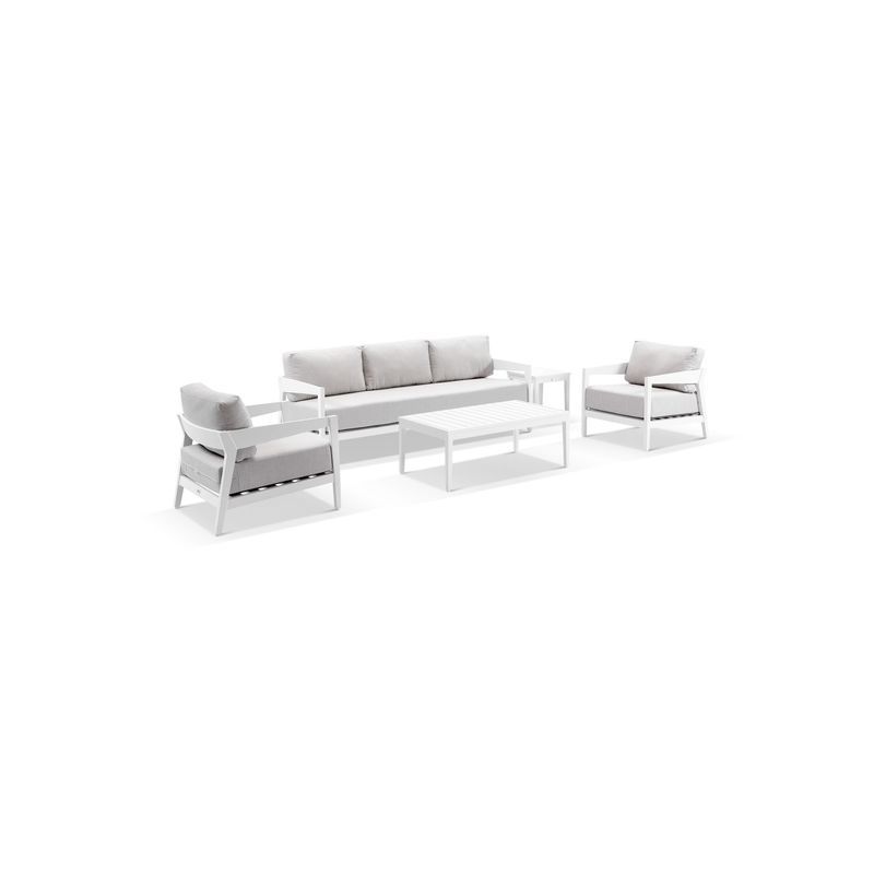 Omaha 3-Seater Lounge Set - White