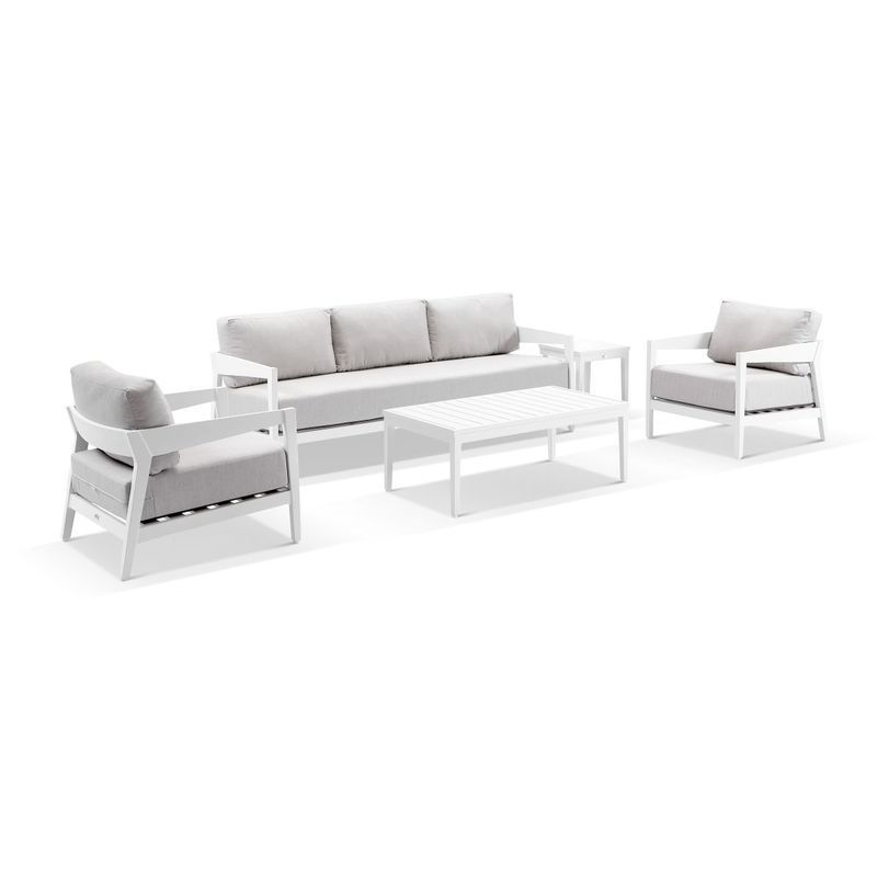 Omaha 3-Seater Lounge Set - White