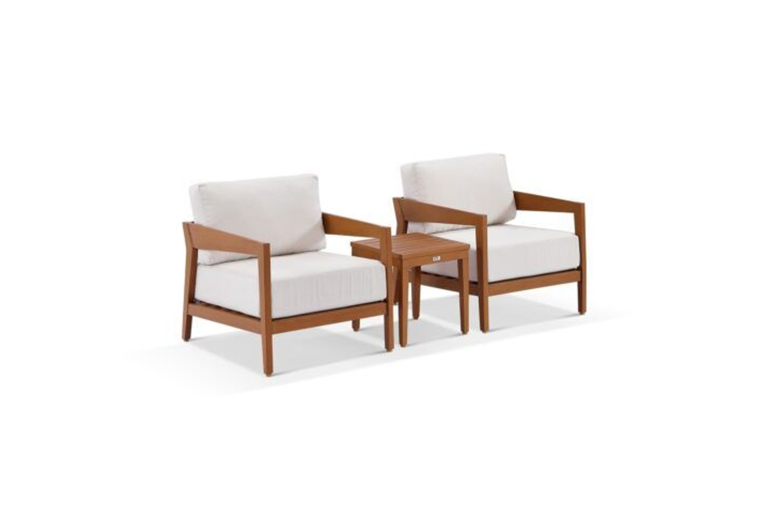 Omaha Wood Look Chair Set - Canvas Canvas