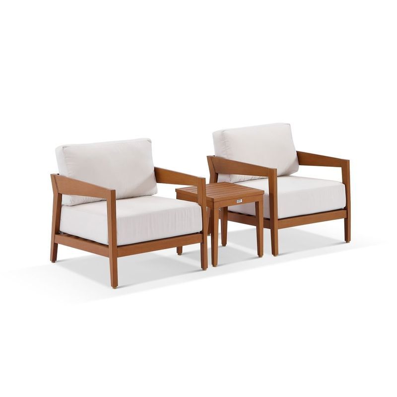 Omaha ‚ÄúTeak‚Äù Chair Set - Canvas Canvas