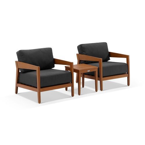 Omaha ‚ÄúTeak‚Äù Chair Set - Canvas Coal
