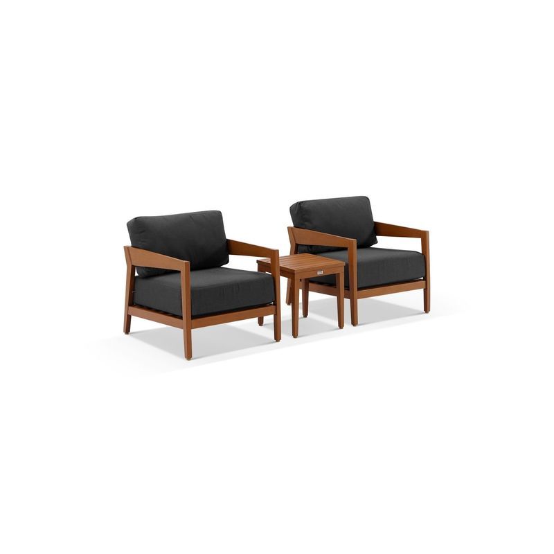 Omaha “Teak” Chair Set - Canvas Coal