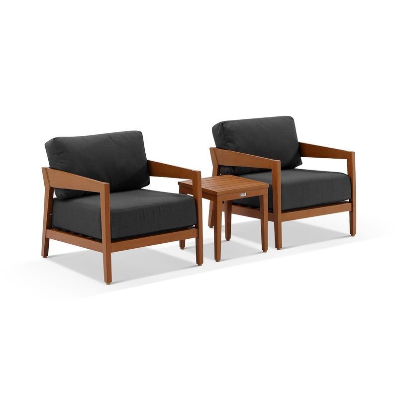 Omaha ‚ÄúTeak‚Äù Chair Set - Canvas Coal