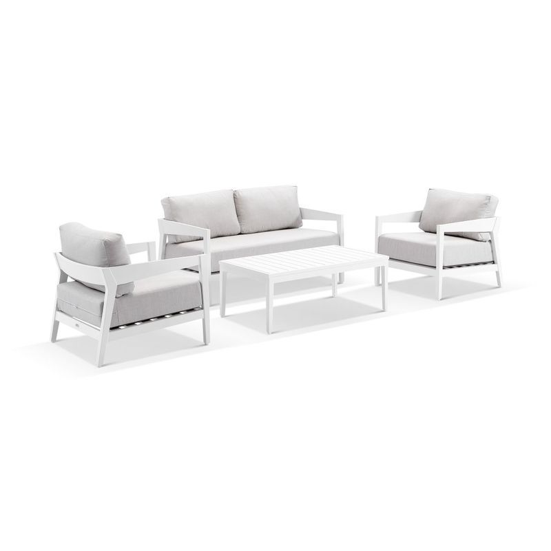 Omaha 2-Seater Lounge Set - White