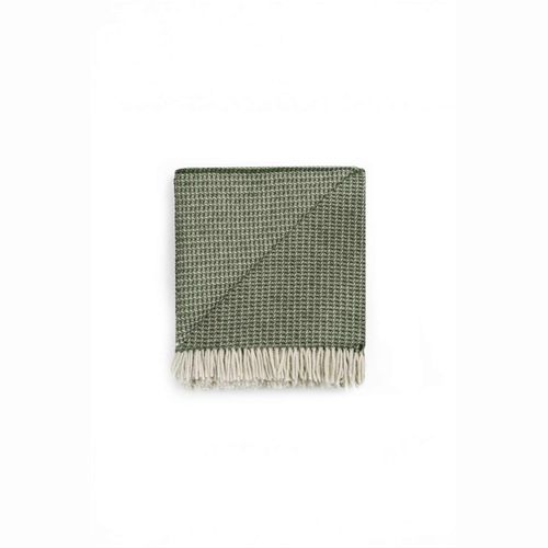 Ruanui Station Lambswool Waffle Throw - Omarae Olive