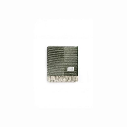 Ruanui Station Lambswool Waffle Throw - Omarae Olive