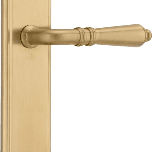 Sarlat Lever - Stepped Backplate | Brushed Gold PVD