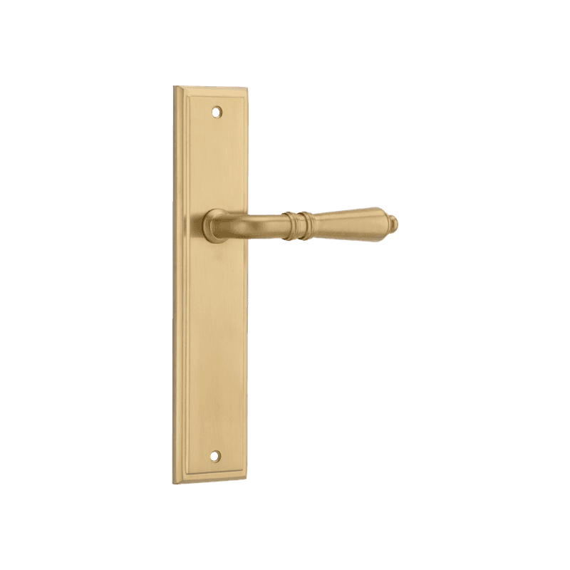 Sarlat Lever - Stepped Backplate | Brushed Gold PVD