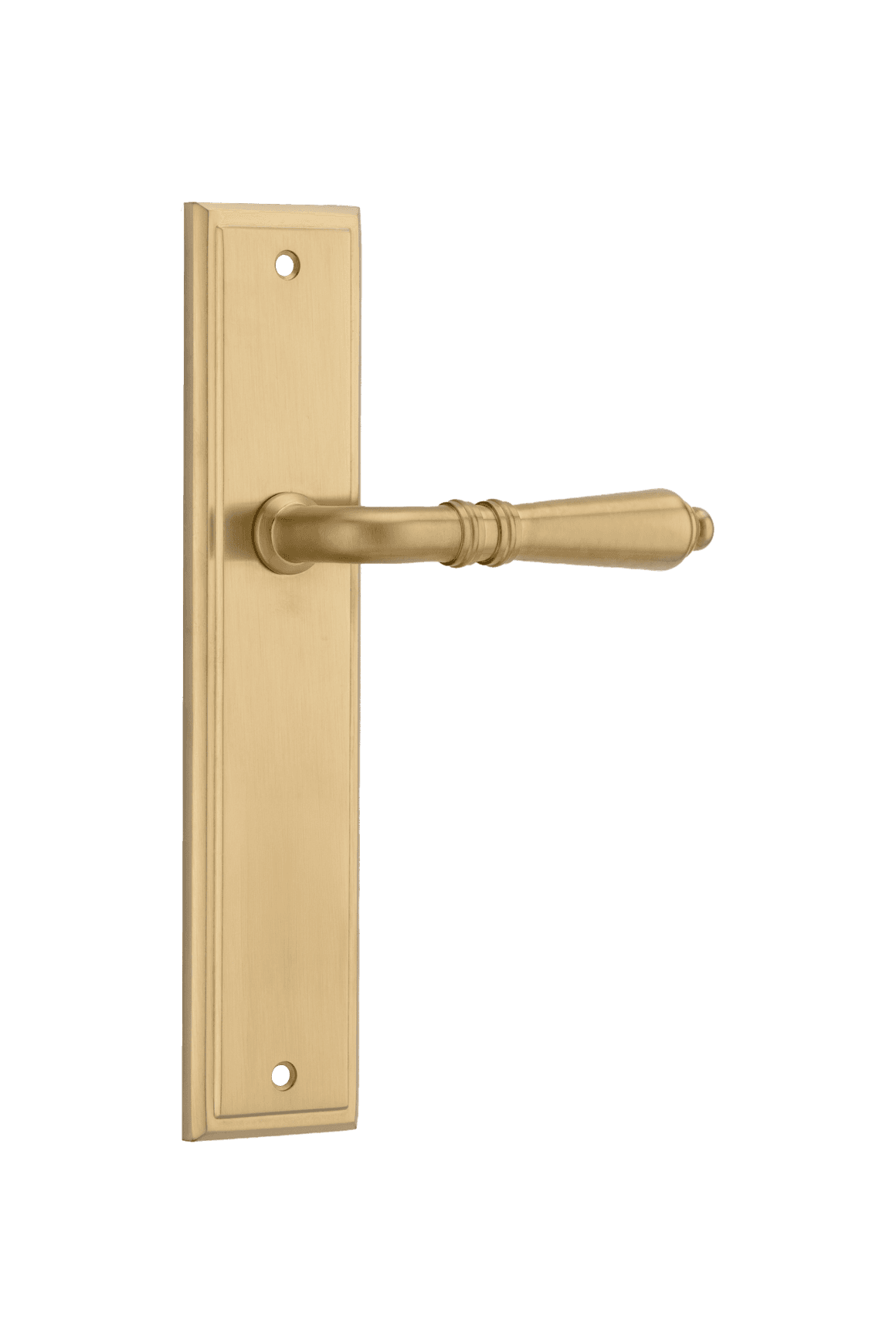 Sarlat Lever - Stepped Backplate | Brushed Gold PVD