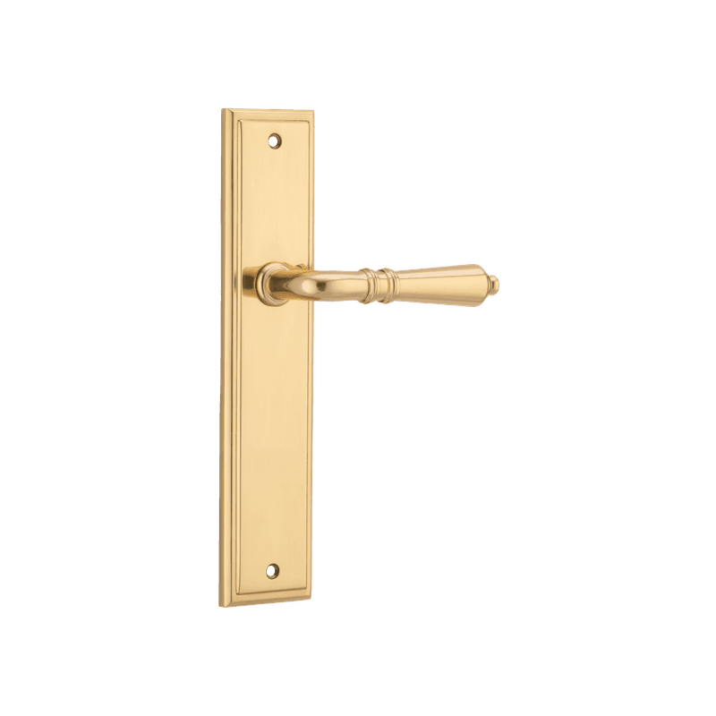 Sarlat Lever - Stepped Backplate | Polished Brass