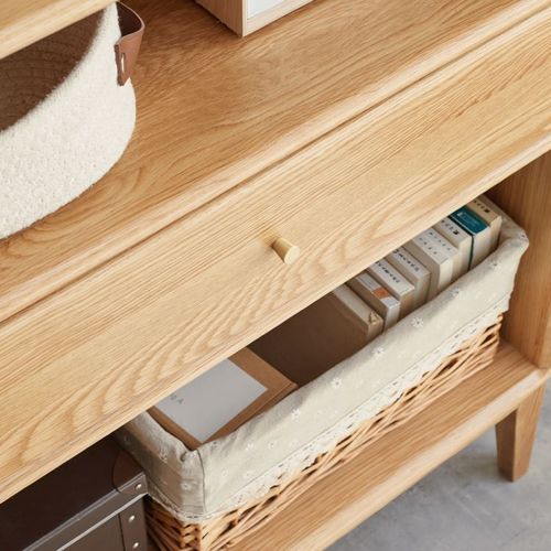 Oslo Natural Solid Oak Bookcase