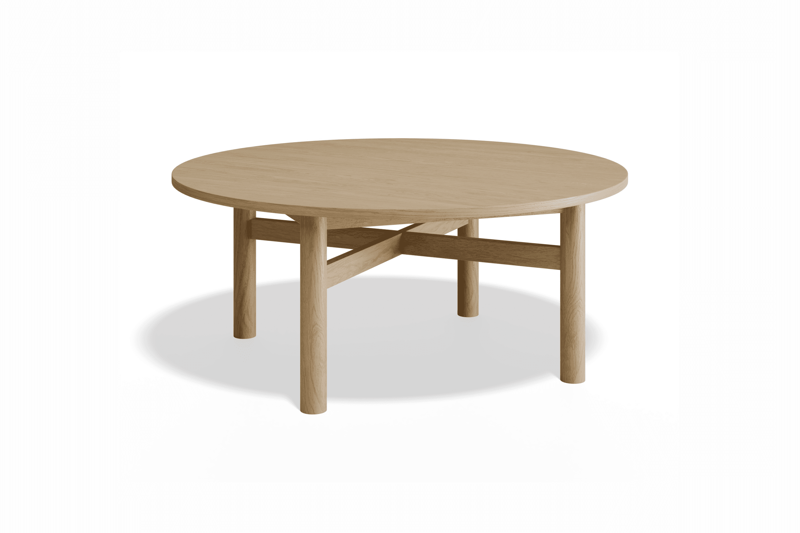 Nordica Coffee Table - Round Solid Oak 96 diam